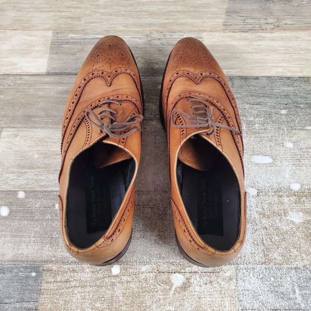 To Boot New York Adam Derrick Mens Wingtip‎ Oxford Sz 11 Brown Lace Up Boots